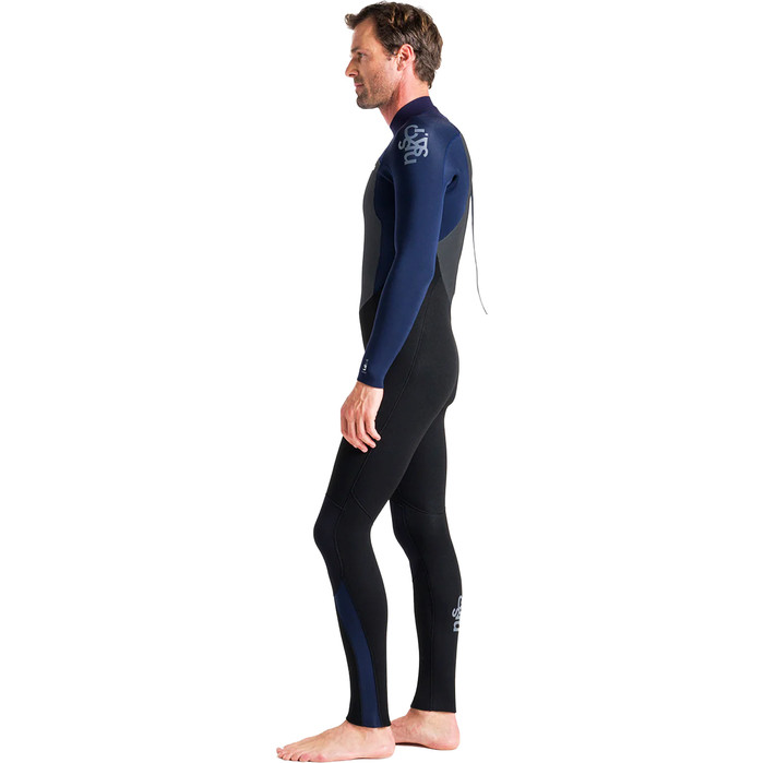 2024 C-Skins Mens Legend 5/4/3mm Back Zip Wetsuit C-LE54MBZ - Black / Slate Navy / Grey